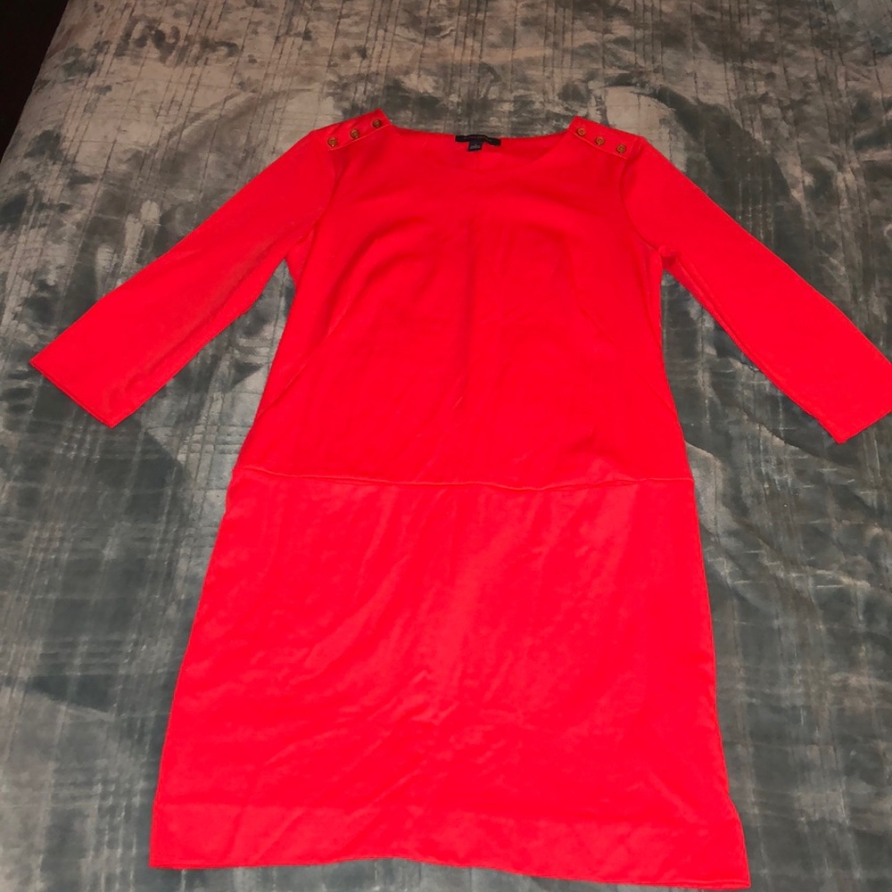 Red Dress with Pockets in front